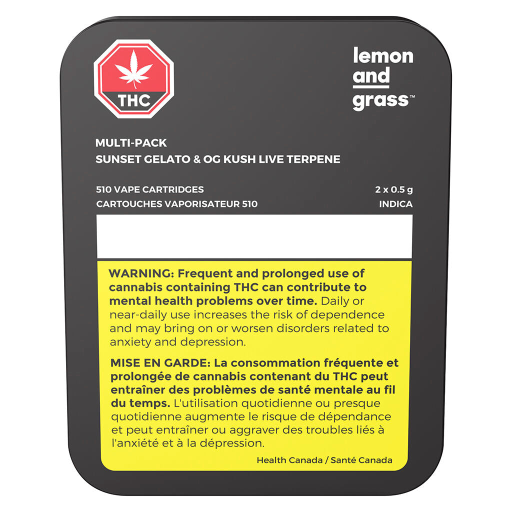 Cartouche de filetage Sunset Gelato & OG Kush Live Terpene 5 - 