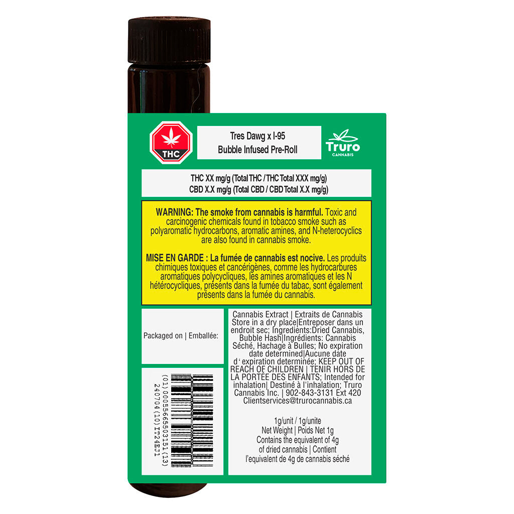 Préroulé infusé à l’eau Tres Dawg × I-95 - 