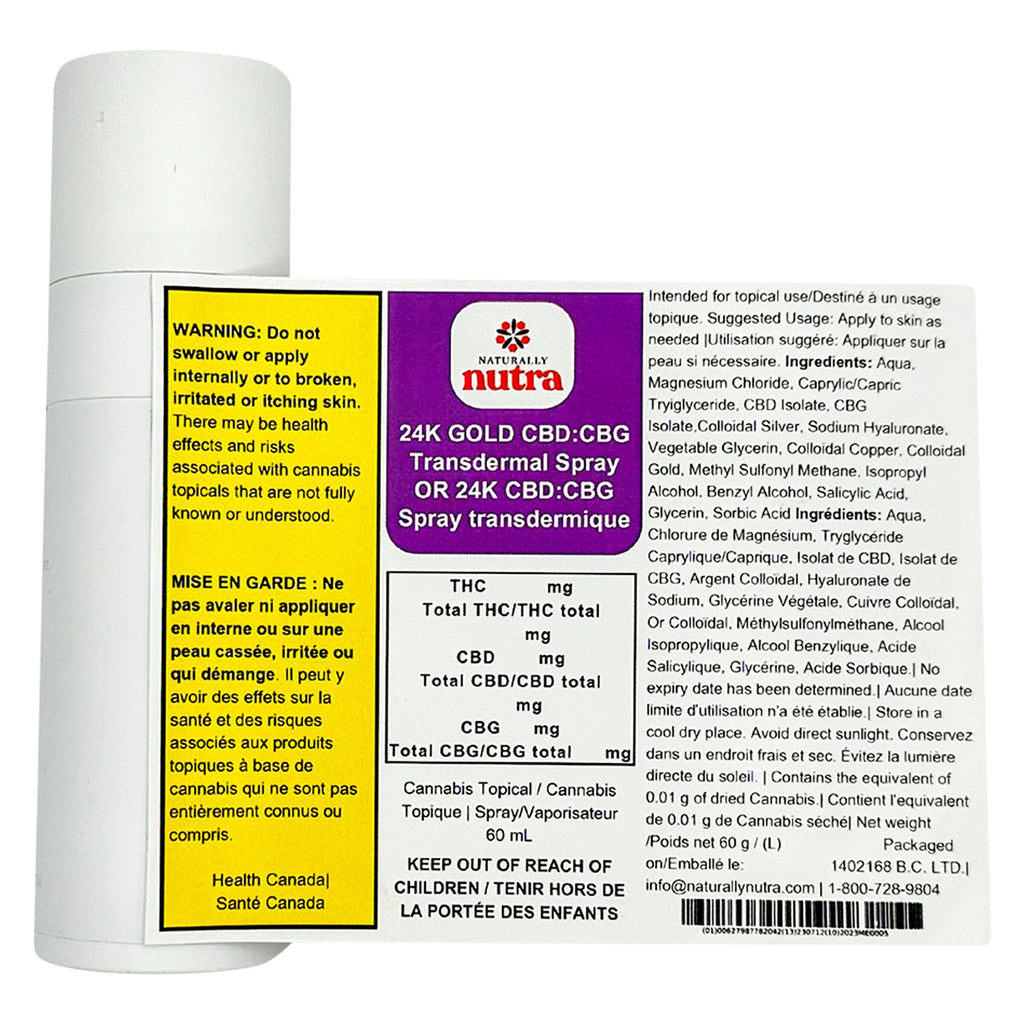 Vaporisateur Transdermique 24K GOLD CBD:CBG - 