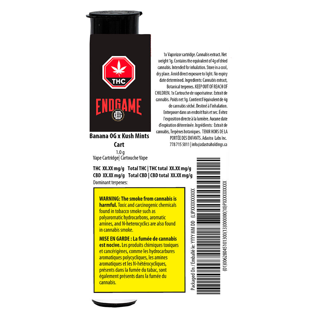 Cartouche de filetage Banana OG x Kush Mints 510 - 