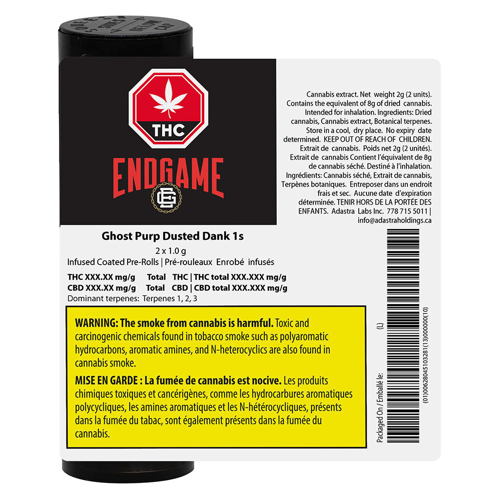 Ghost Purp Dusted Dank 1s Infused Pre-Roll - 