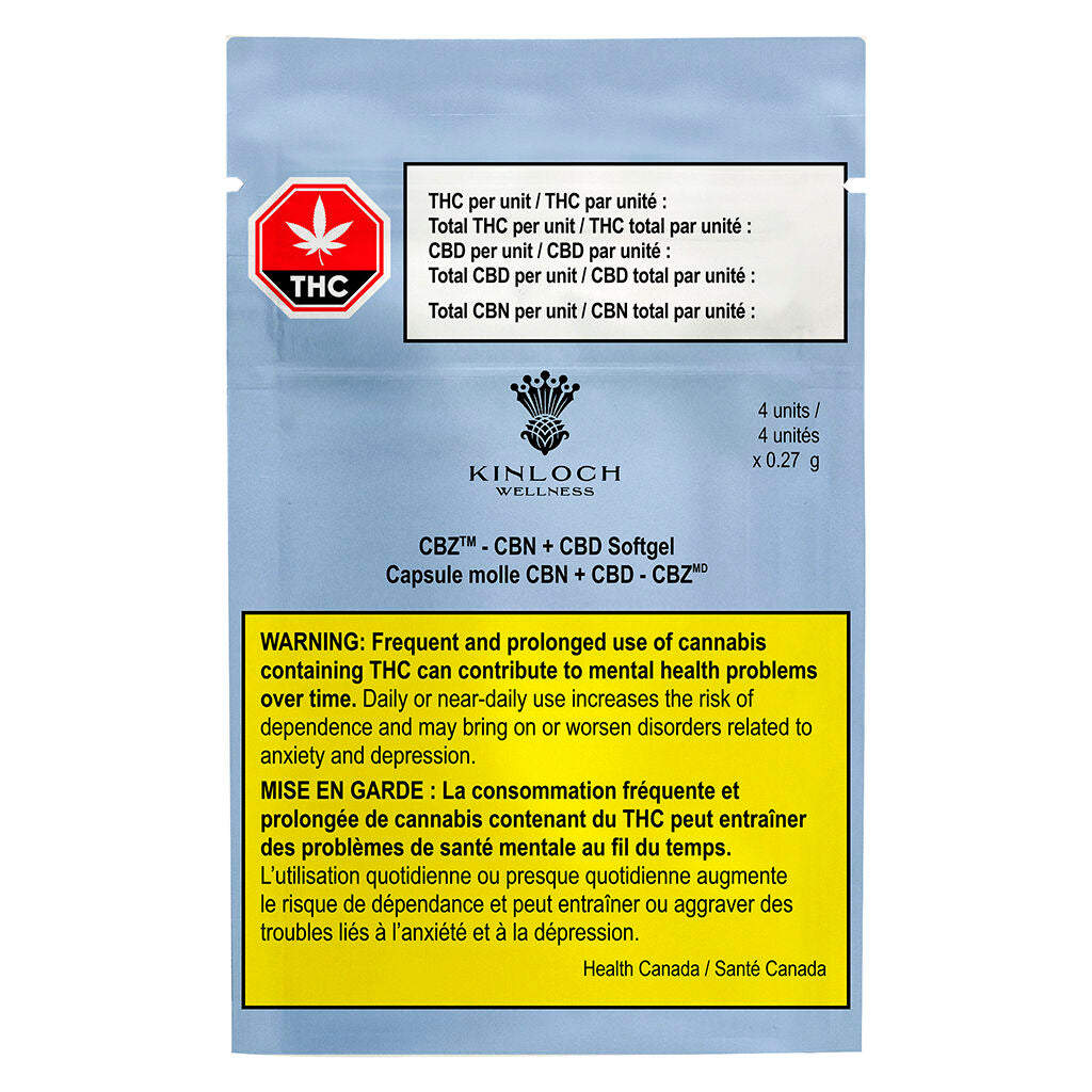 CBZ™ - CBN + CBD Soft Gel 4-pack (10mg CBN/20mg CBD) - 