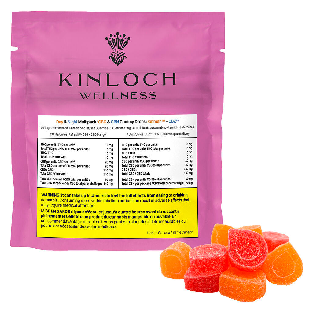 Day & Night Multipack: CBG & CBN Gummy Drops Refresh™+CBZ™ - 