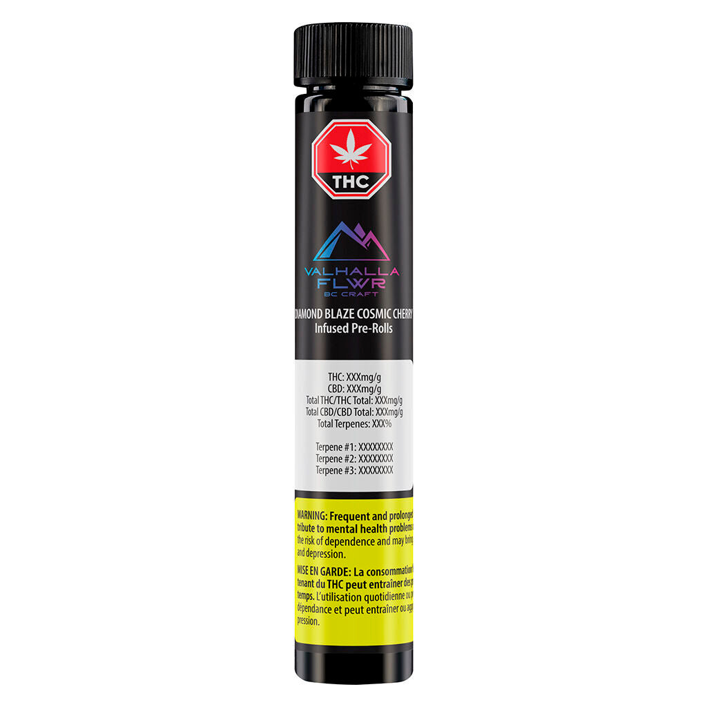 Préroulé infusé de diamant Blaze Cosmic Cherry - 