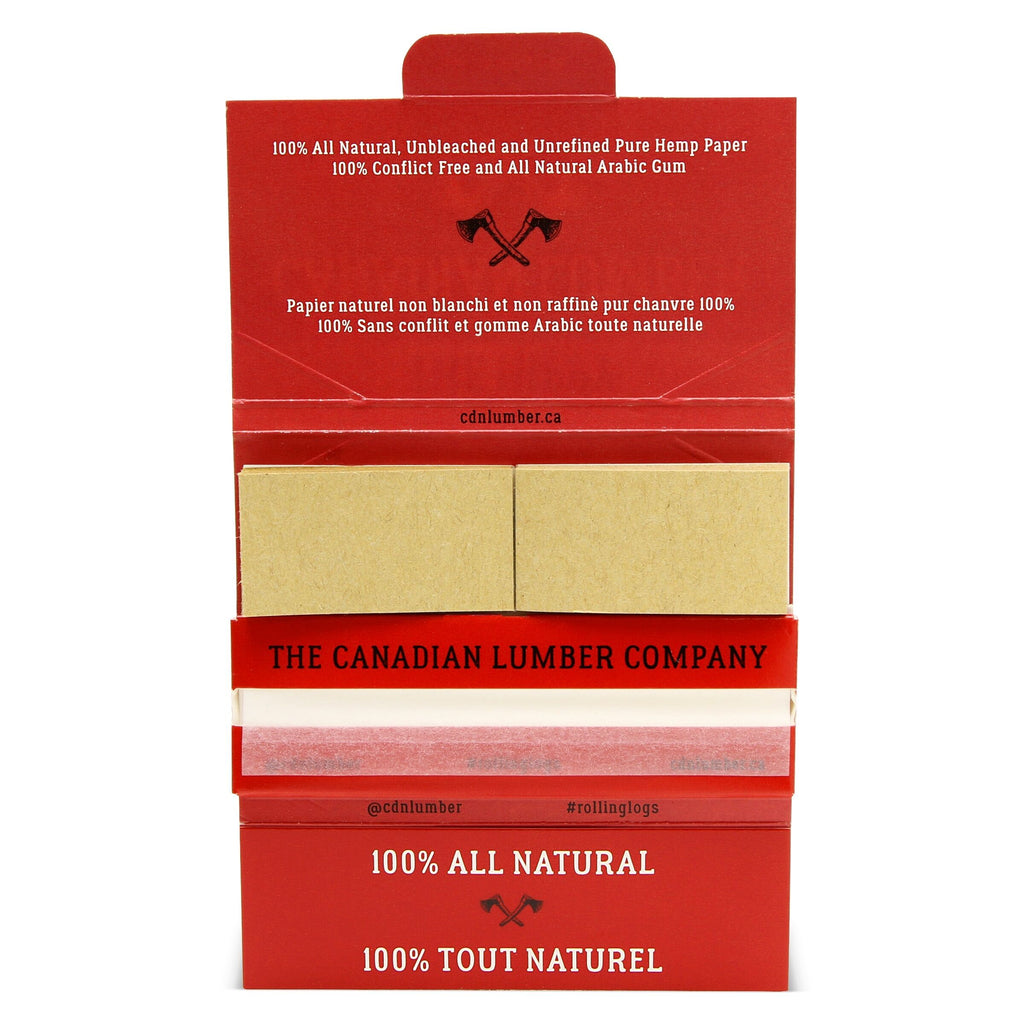 Greens Unbleached Hemp Rolling Papers with Tips - 