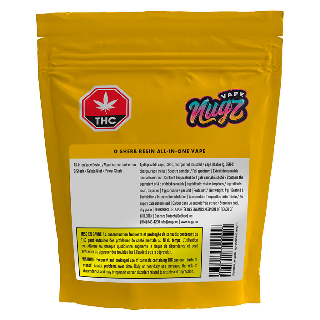 Vapoteuse tout-en-un à résine G Sherb - 