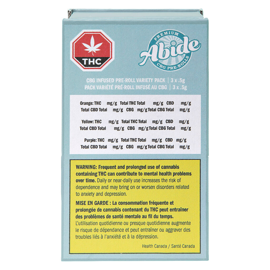 Coffret de variétés de préroulés infusés CBG - 
