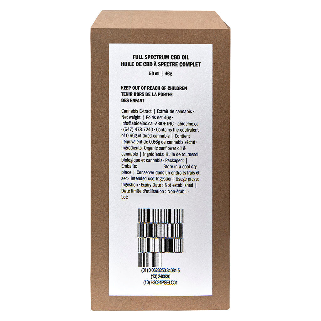Huile CBD à spectre complet - 