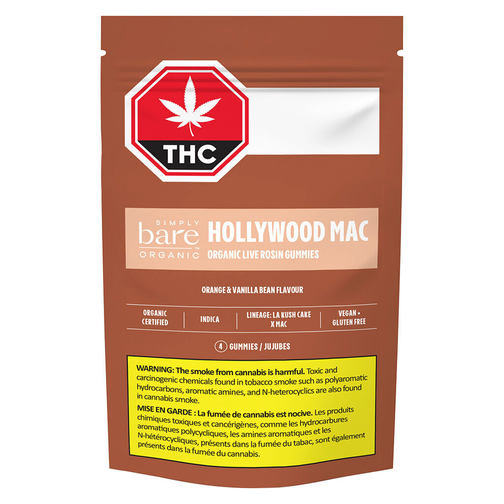 Gélifiés de colophane vivante Hollywood Mac Organic - 