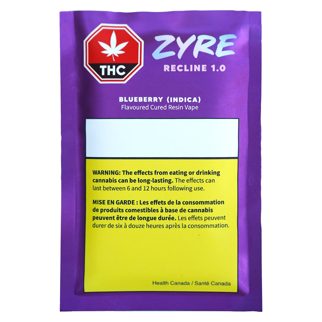 Recline 1.0 - Blueberry Flavoured Cured Resin 510 Cartridge - 