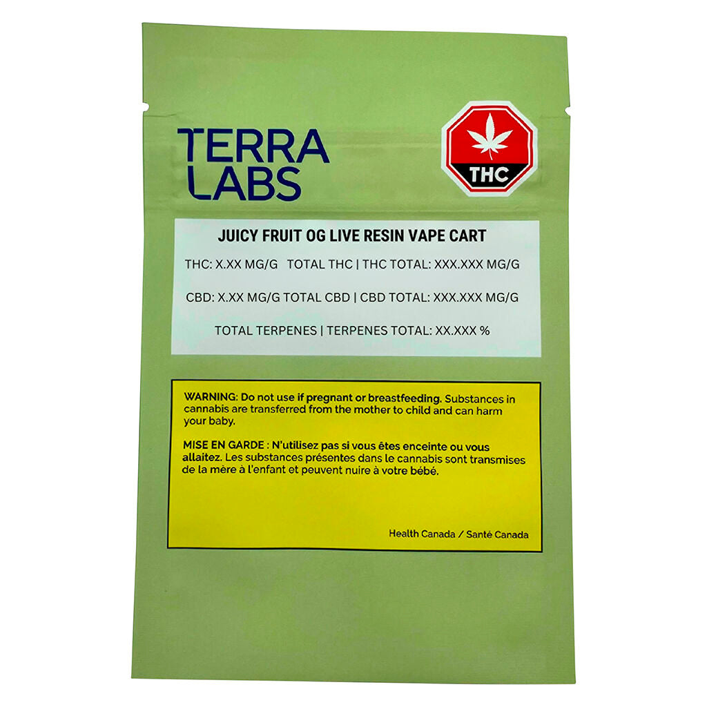 Cartouche à filetage 510 Juicy Fruit OG Pure Résine vivante - 