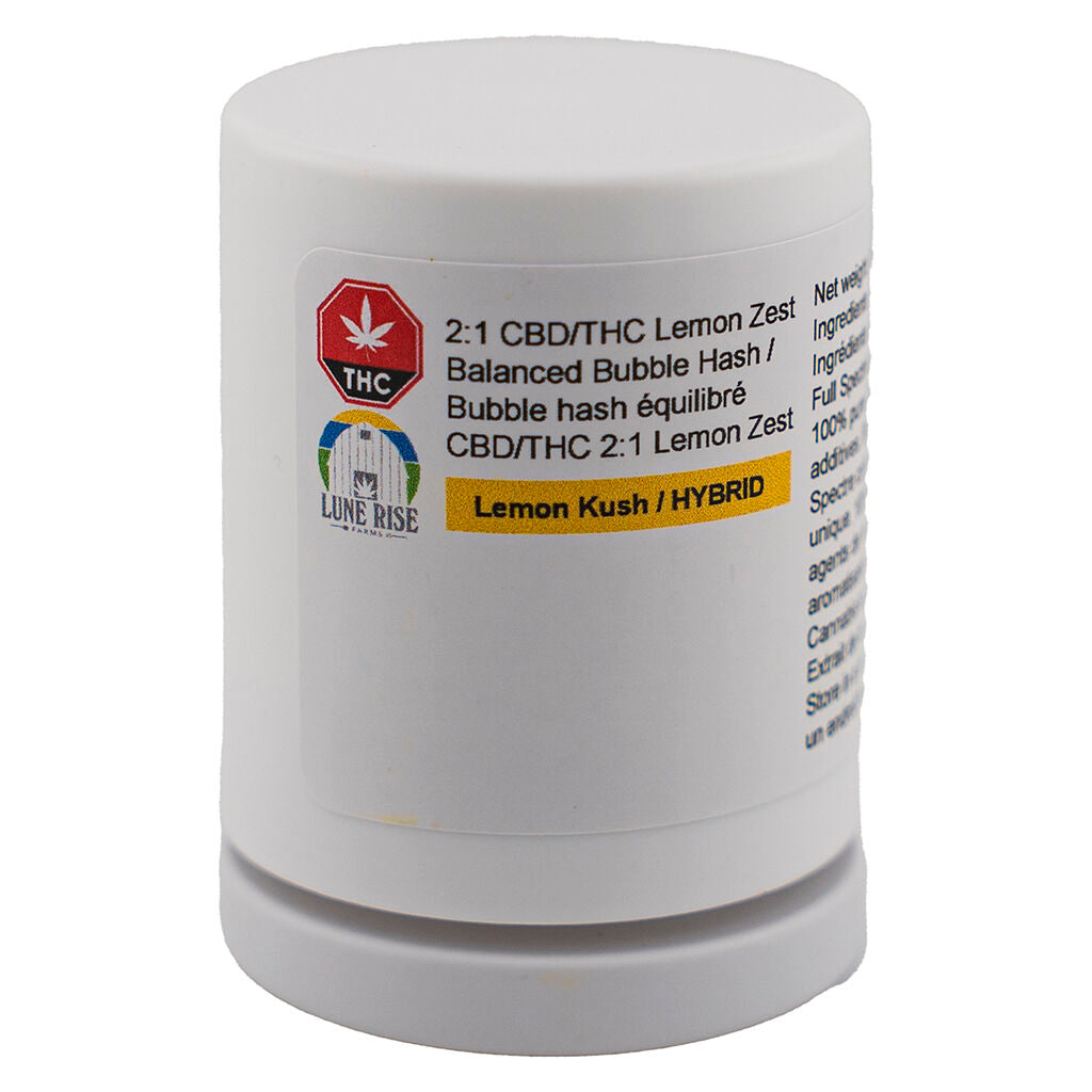 2:1 CBD/THC Lemon Zest Balanced Bubble Hash - 