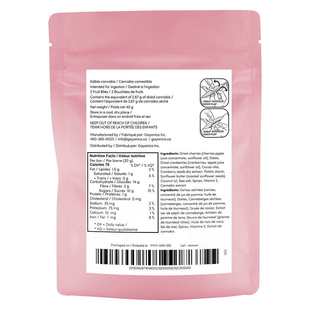 Cherry & Cocoa fruit bites THC:CBD - 