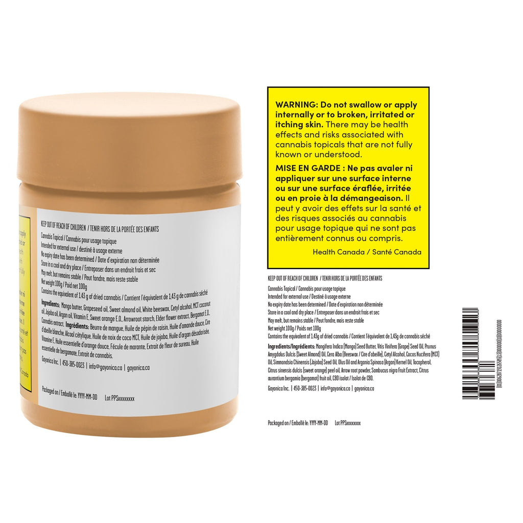 Beurre corporel CBD extra fort agrumes doux - 