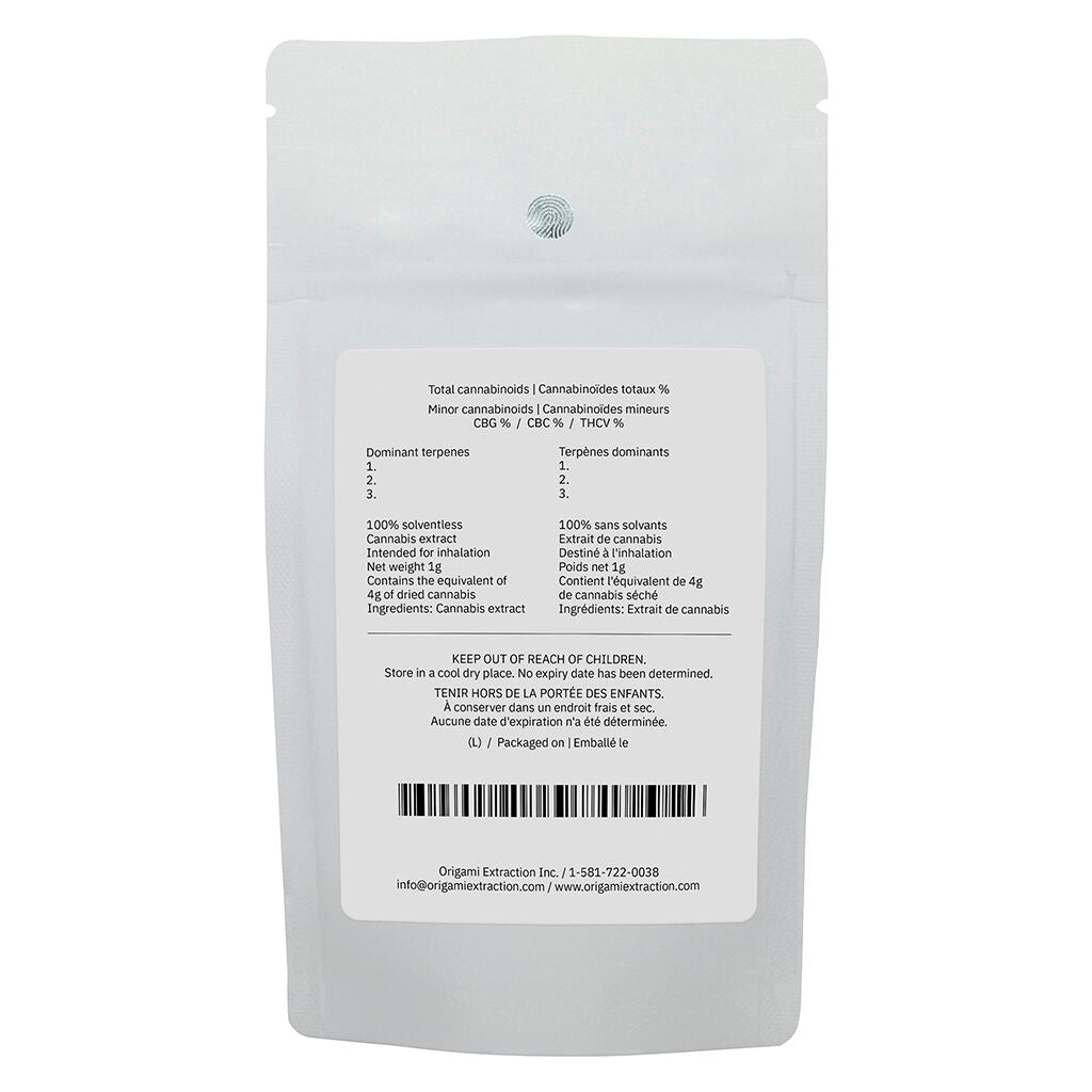 Colophane de haschich vivante Bananium - 