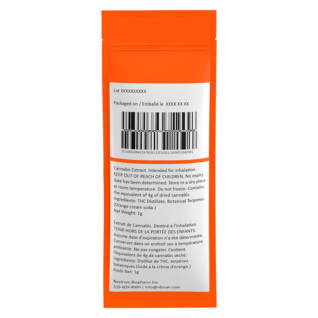 Cartouche à filetage 510 Orange Cream Soda - 