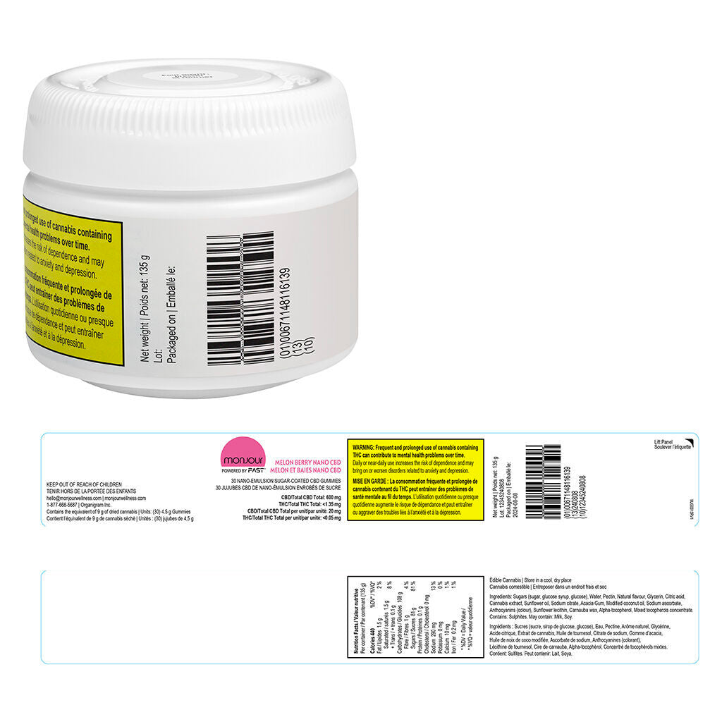 Gélifiés Melon Berry Nano CBD - 