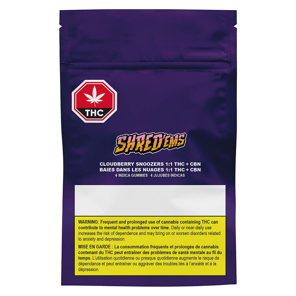 Les confiseries à mâcher Snoozers à la myrtille CBN:THC - 