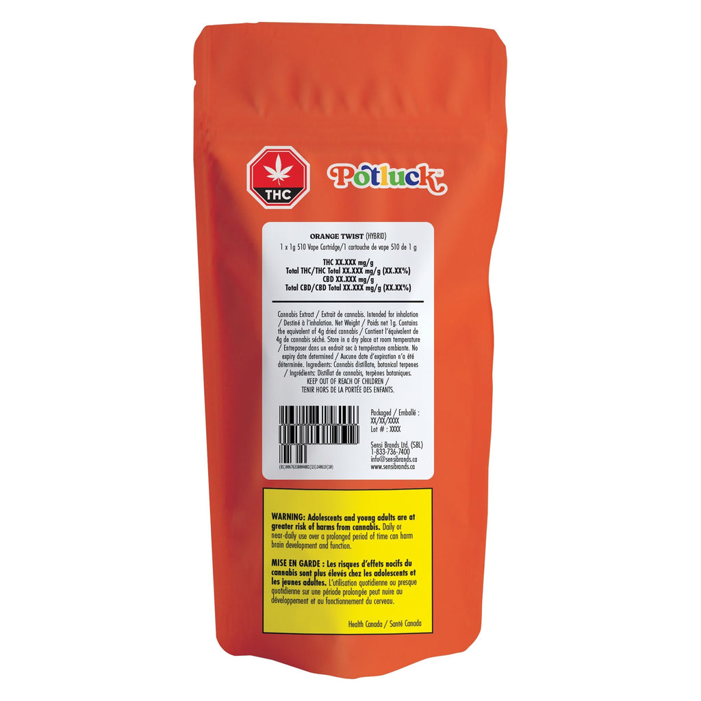 Cartouche à filetage 510 Orange Twist - 