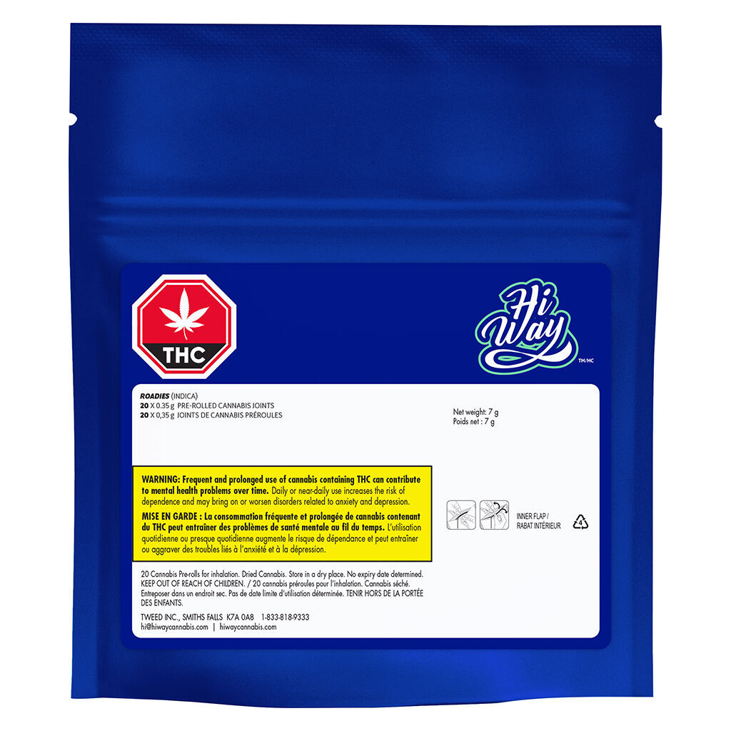 PréroulésRoadies Indica Joints de Cannabis - 