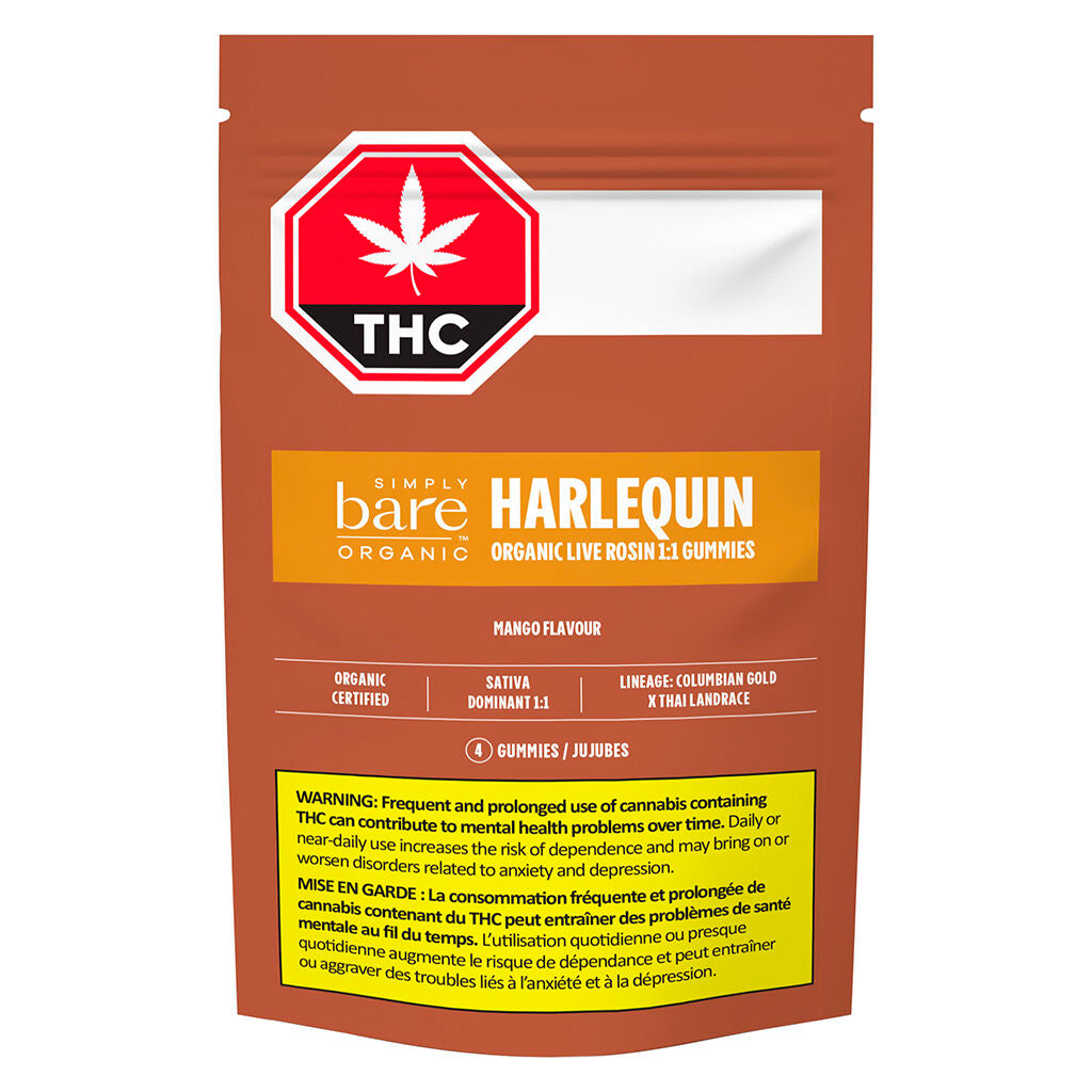 Harlequin Organic Colophane vivante  1:1 THC:CBD Gélifiés - 