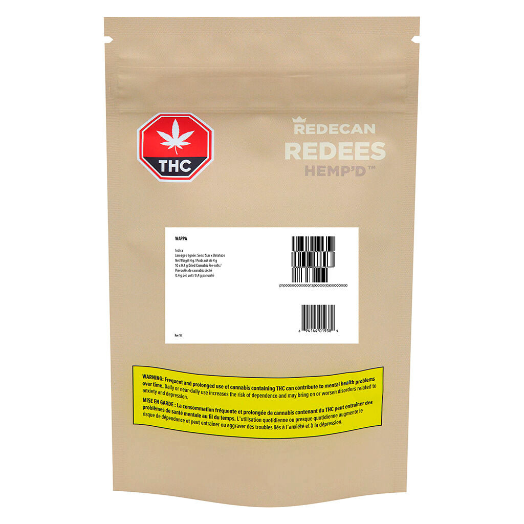 Wappa Redees Hemp'd Pre-roll - 