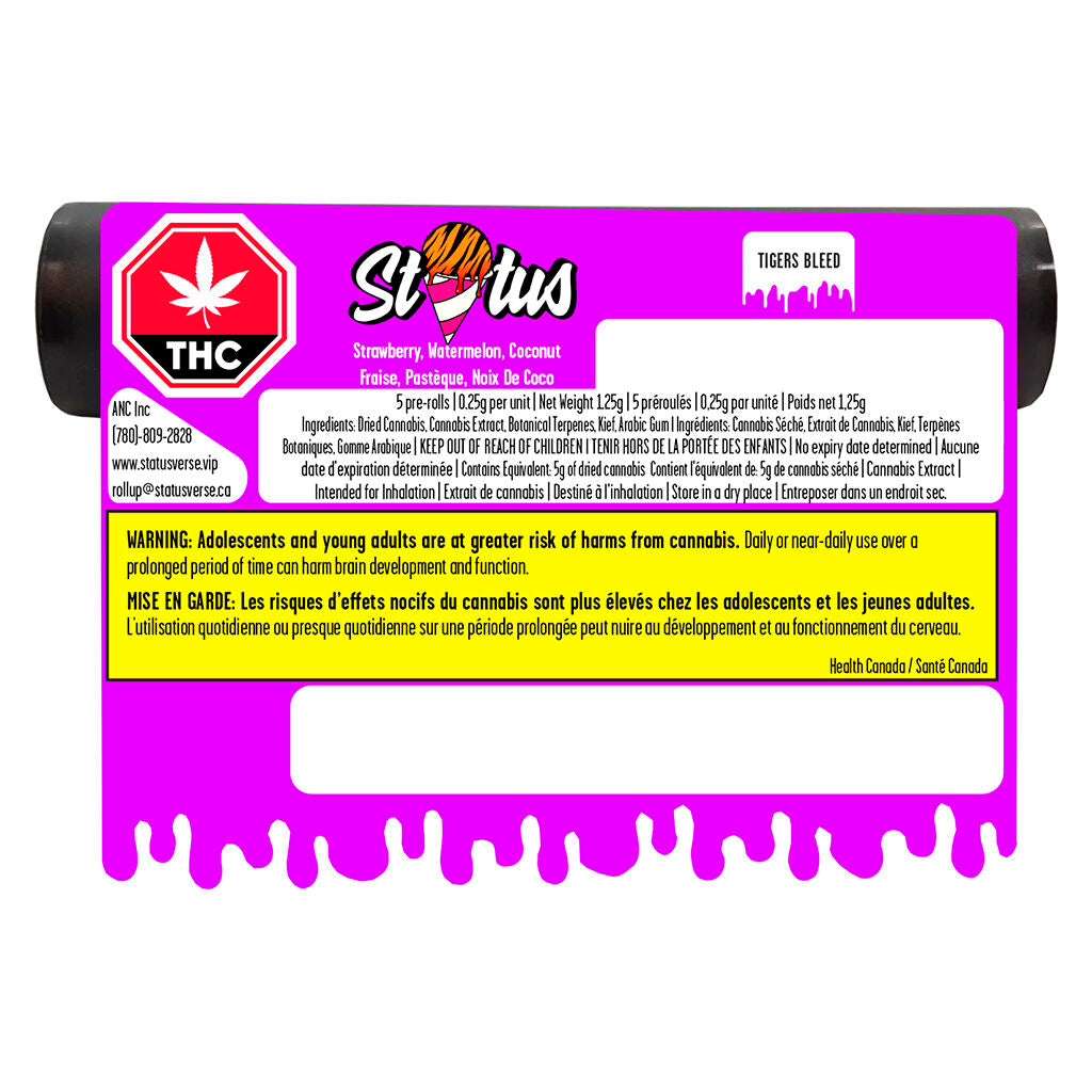 Préroulé enrobé de kief infusé au diamant liquide Tigers Ble - 