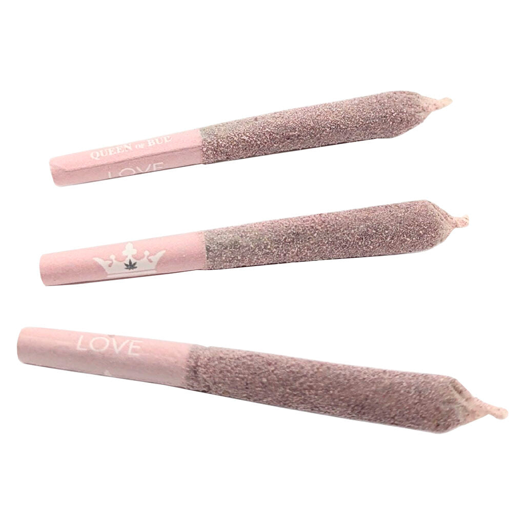 Préroulé infusé au Rose Quartz enrobé de diamant rose - 