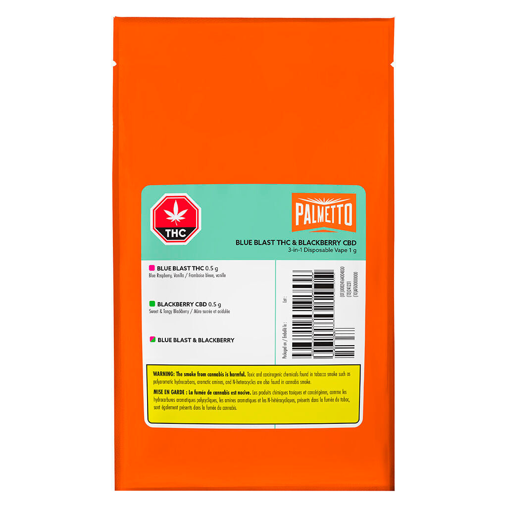 Blue Blast THC & Blackberry CBD Dual Chamber tout-en-un - 