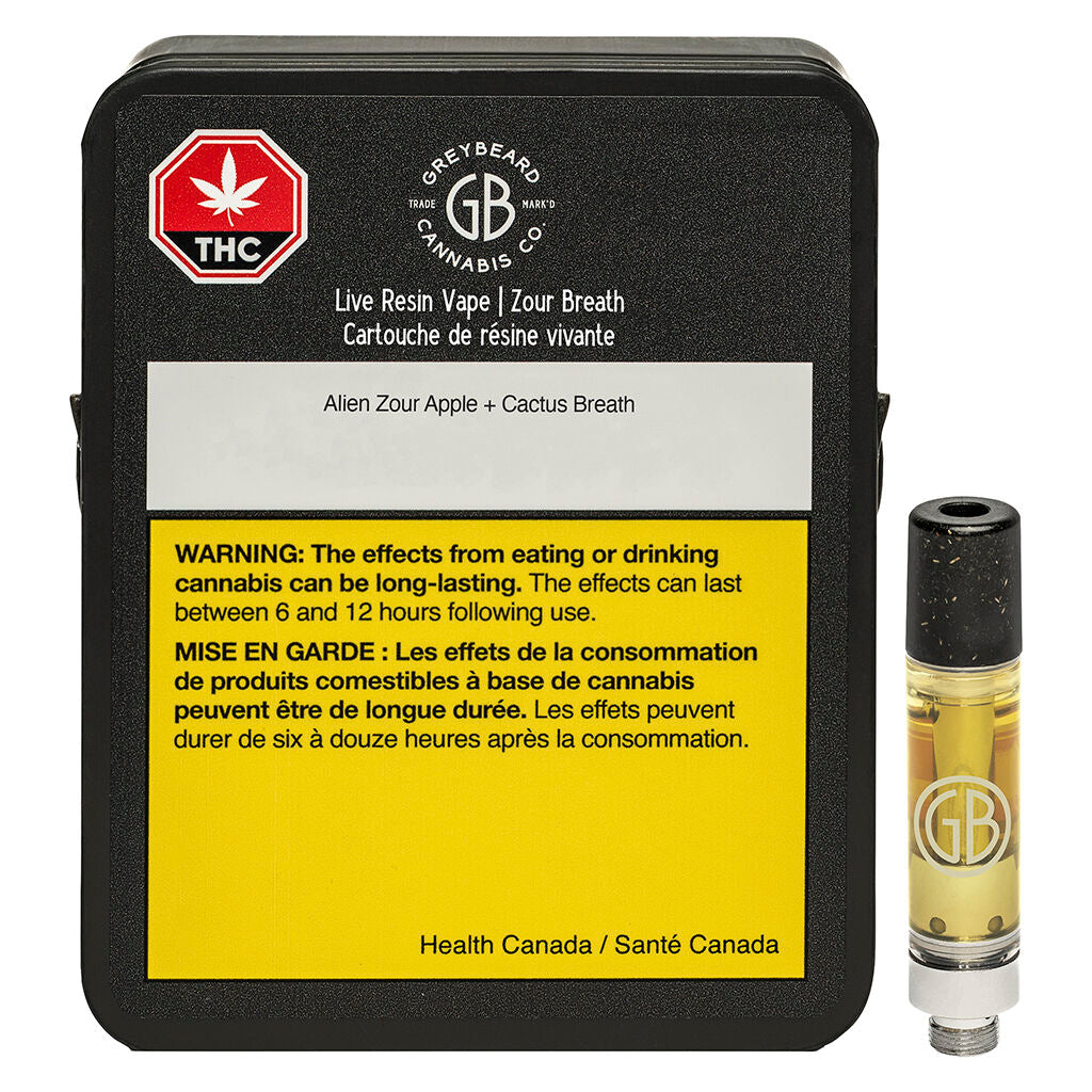 Cartouche à filetage 510 résine vivante  Zour Breath - 