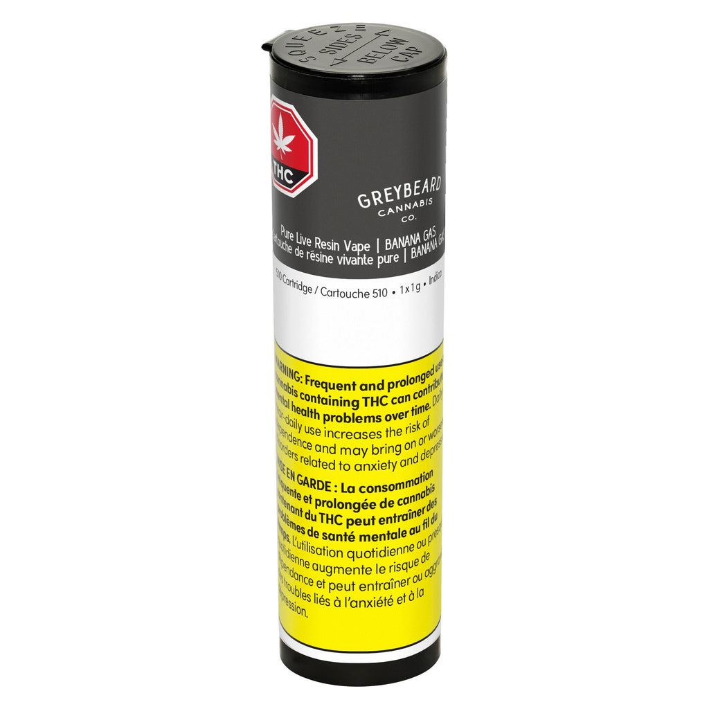 Cartouche à filetage 510 résine vivante Banana Gas - 