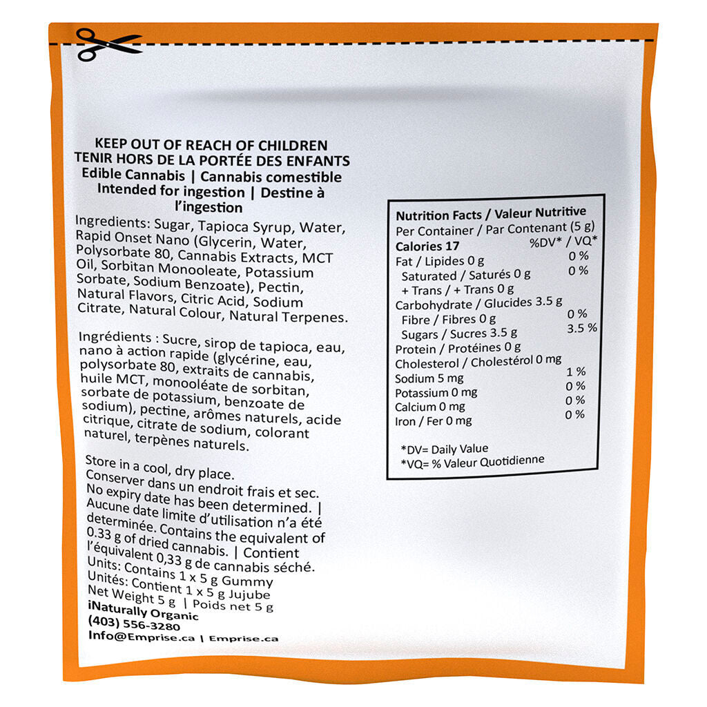 Gélifié sativa au THC 10 Orange - 