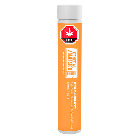 Photo Peach Ringz Distillate Infused Pre-Roll
