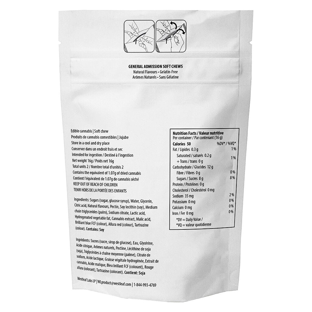 Fruit de la passion Mangue THC & CBG Gummy (1:1) - 