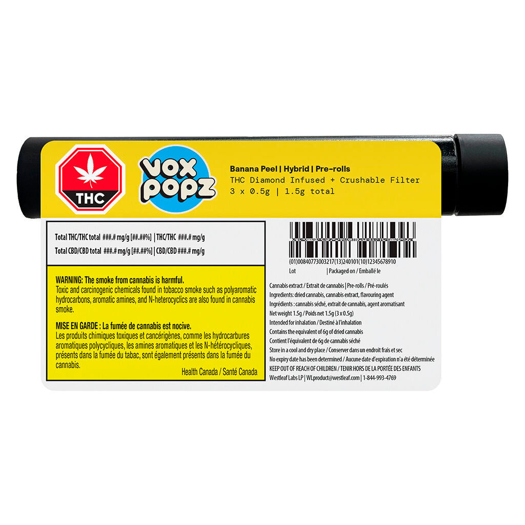 Banana Peel Diamond Infused Crushable Pre-Rolls - 