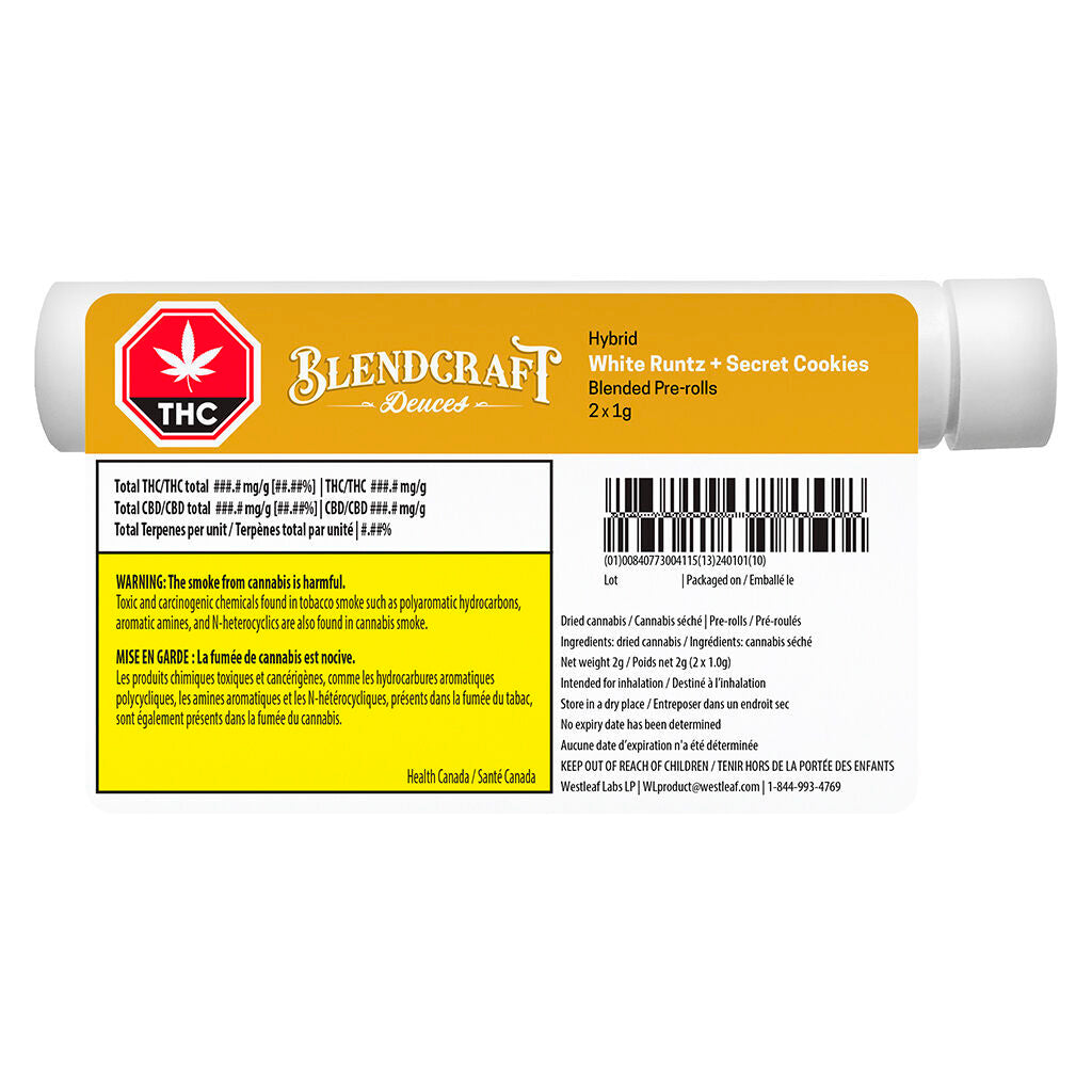 Préroulé Deuces Hybrid (White Rntz x Secret Cookies) - 