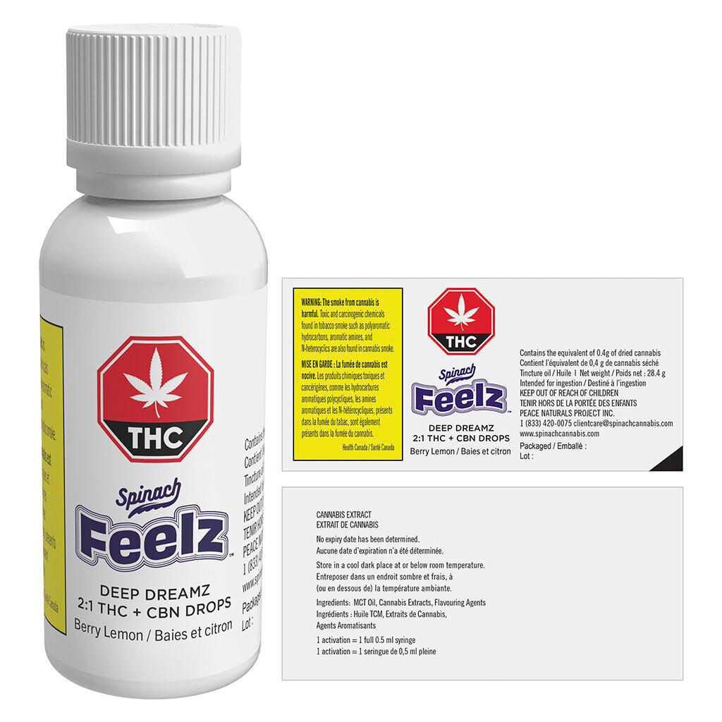 Gouttes Epinard FEELZ Deep Dreamz THC + CBN - 