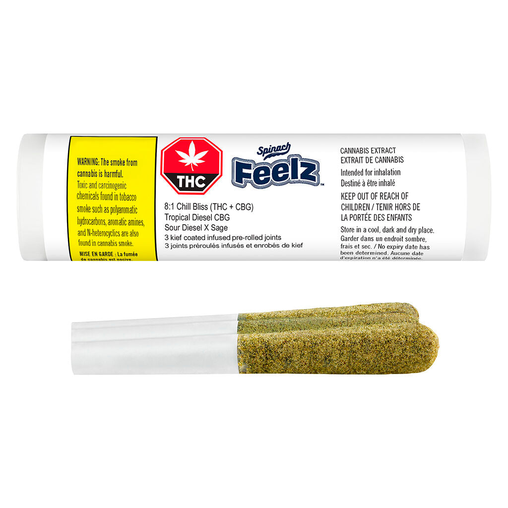 Spinach FEELZ - Tropical Diesel CBG (Chill Bliss) Pré-Roll i - 