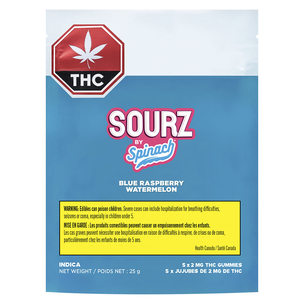 SOURZ by Spinach - Blue Raspberry Watermelon Indica - 