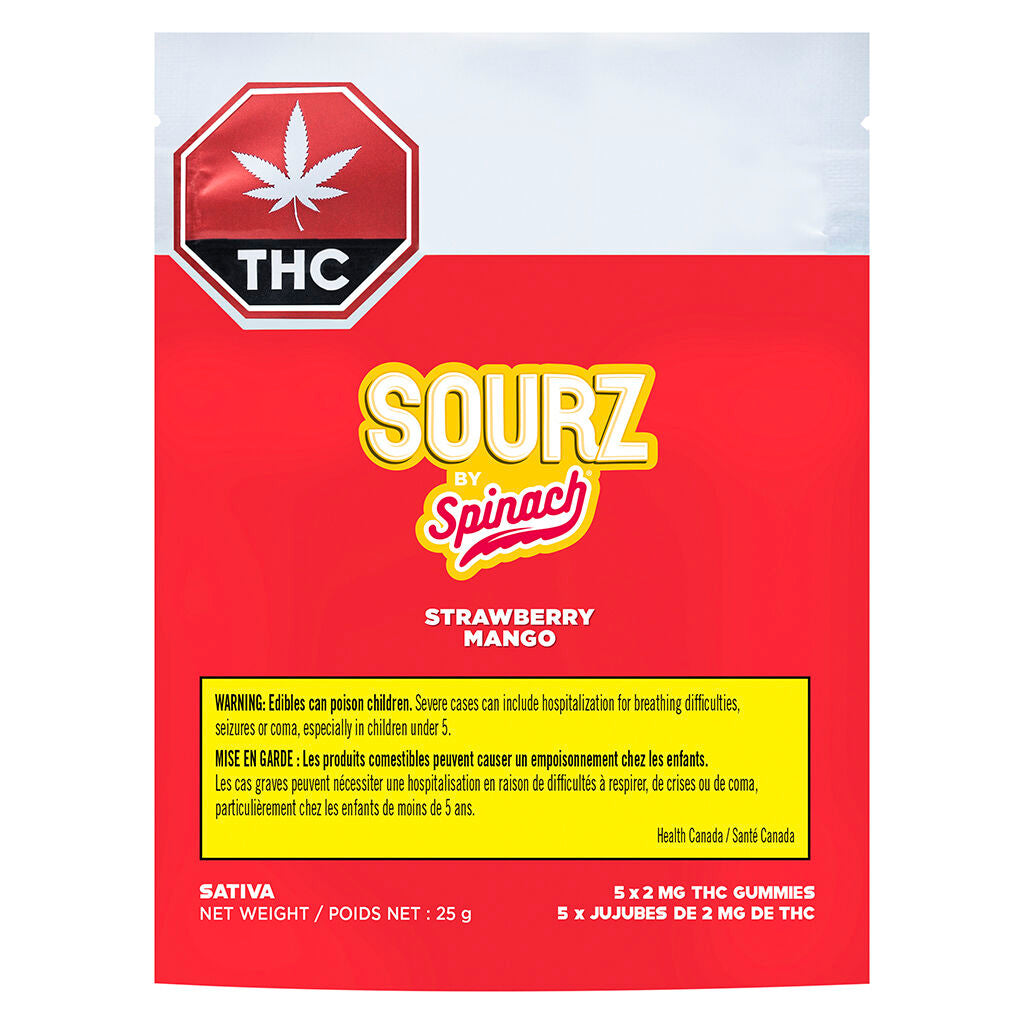 SOURZ by Spinach - Strawberry Mango Sativa Soft Chews - 