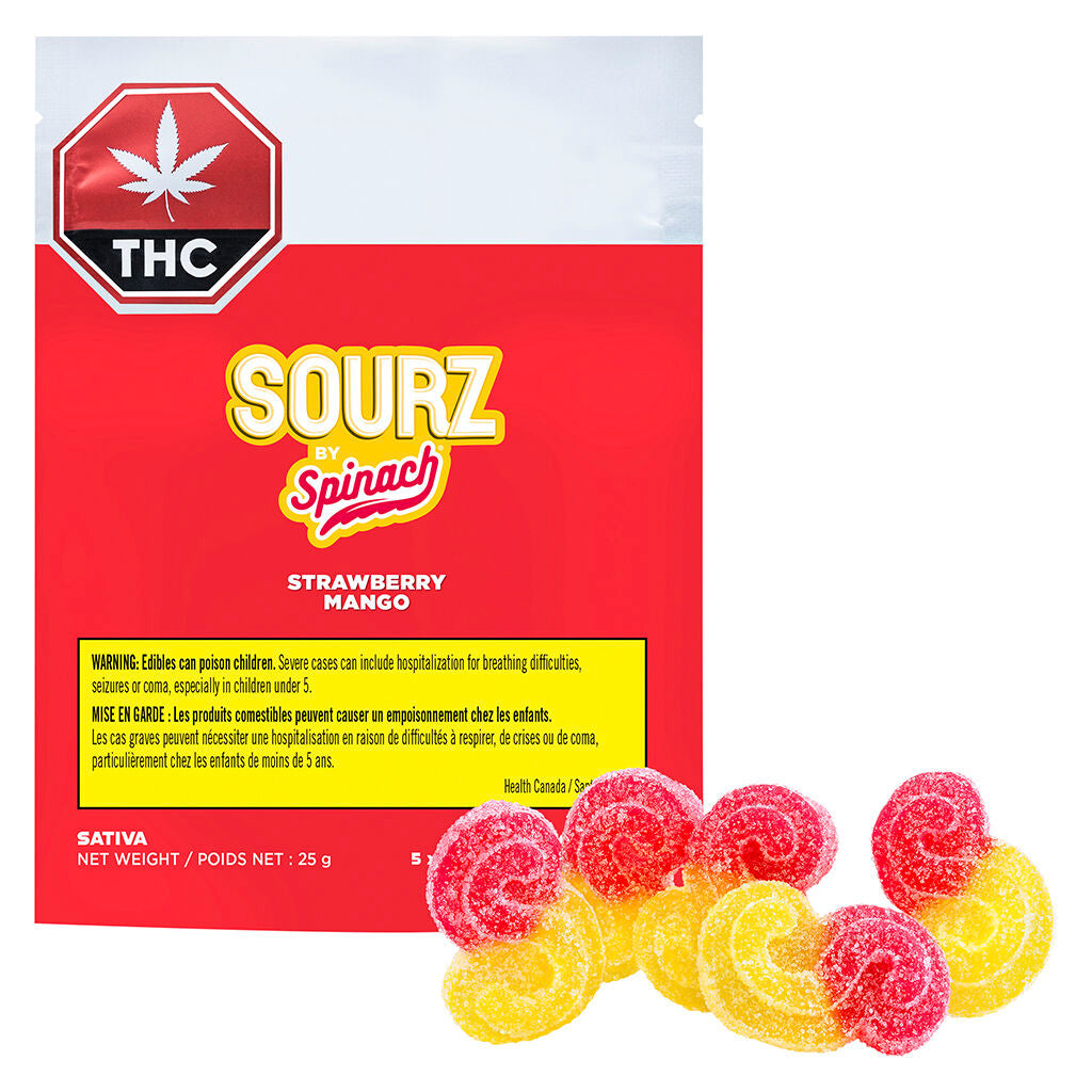 Confiseries molles au sativa SOURZ de Spinach à saveur de fr - 
