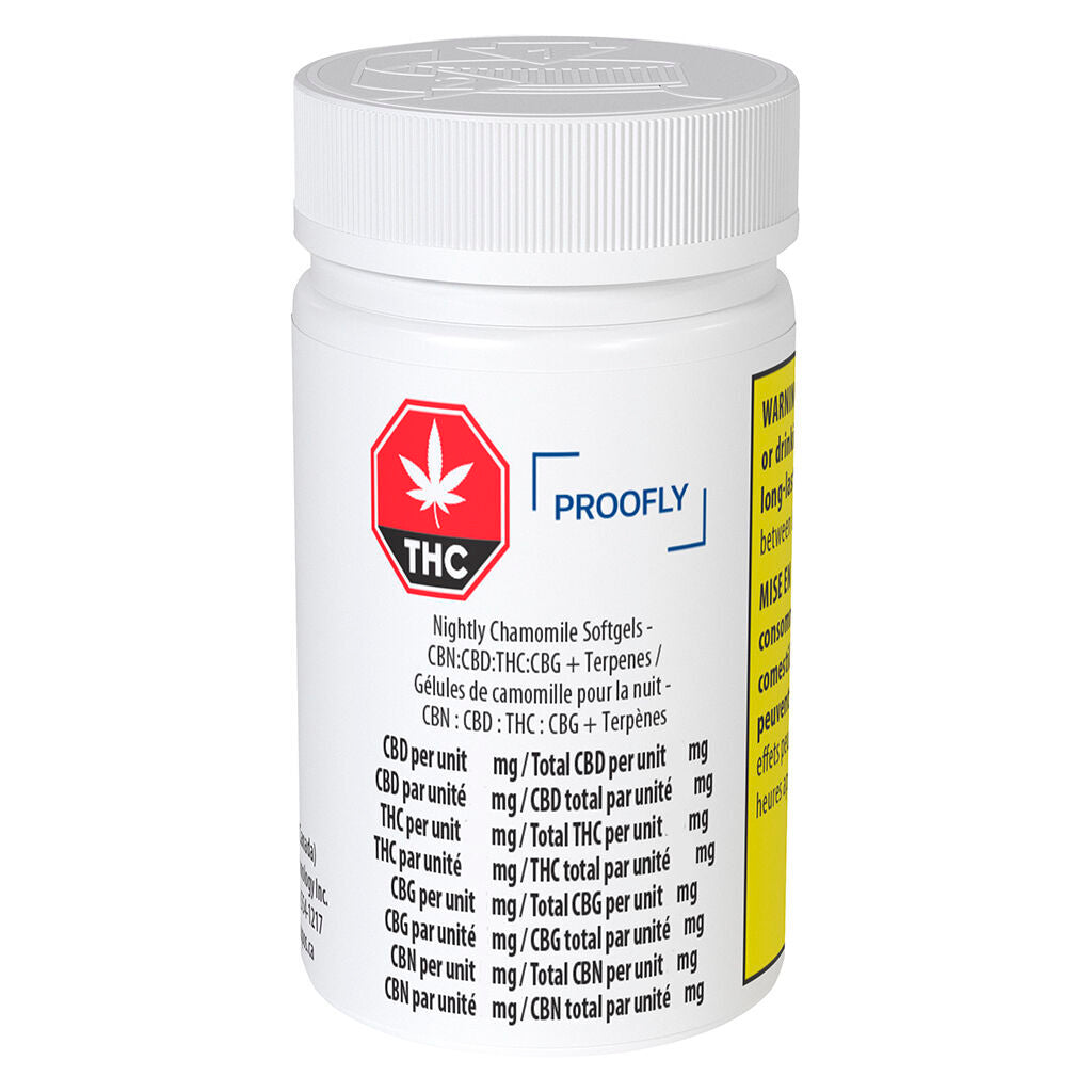 Capsules molles Nightly Chamomile - CBN:CBD:THC:CBG + Terpèn - 