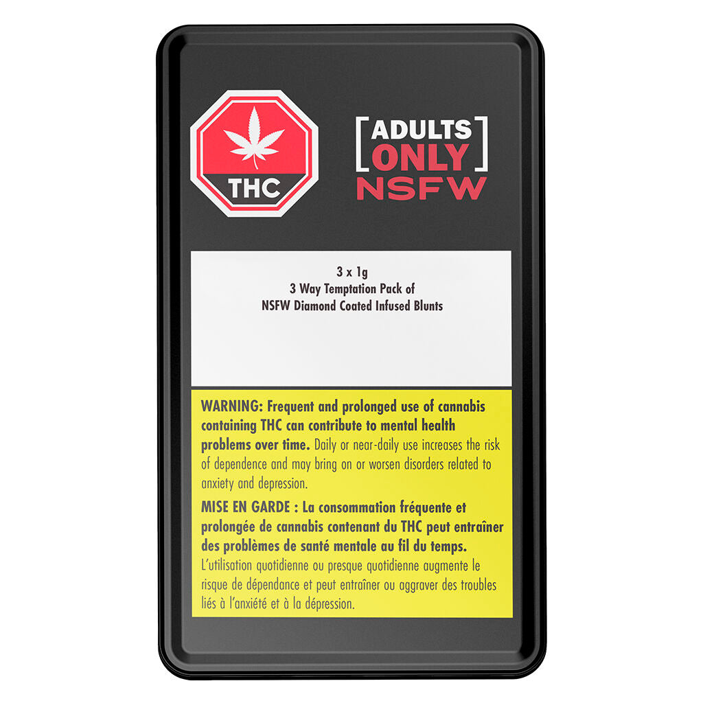 Blunts infusés enrobés de diamants NSFW 3-Way Temptation Pac - 