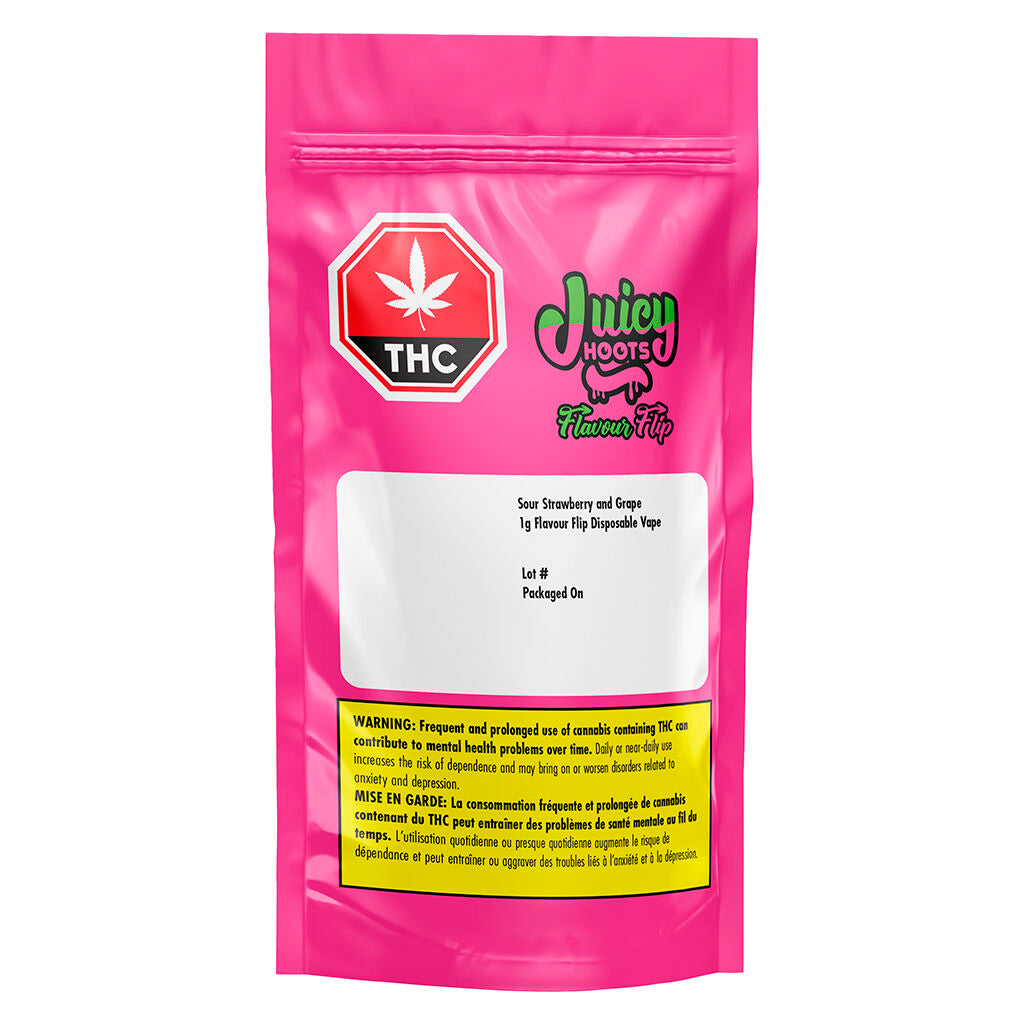 Sour Strawberry and Grape Flavour Flip Disposable Vape - 