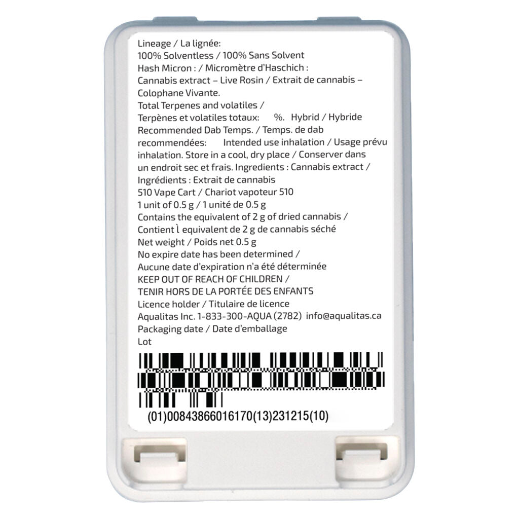 Cartouche de colophane vivante sans solvant - 
