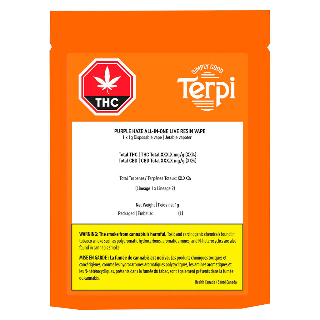 Purple Haze All-In-One Live Resin Vape - 