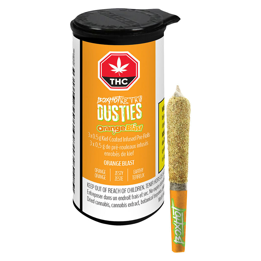 Préroulé  infusé de Kief Dusties - Orange Blast - 