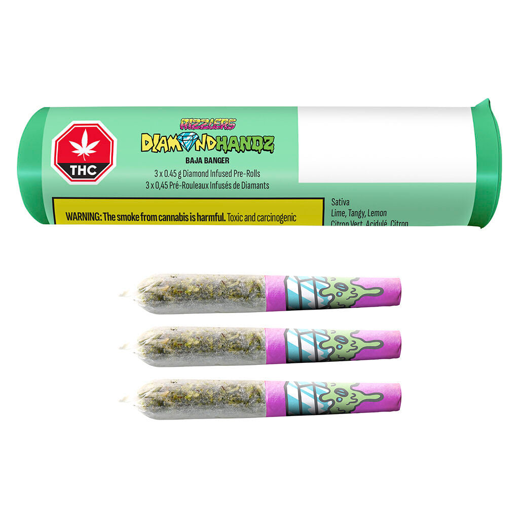 Diamond Handz − préroulé Baja Banger infusé au diamant - 