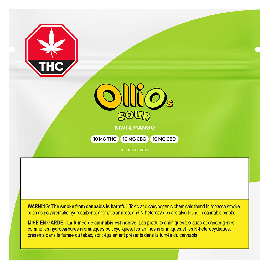 Kiwi acidulé et à la mangue au THC/CBG/CBD - 