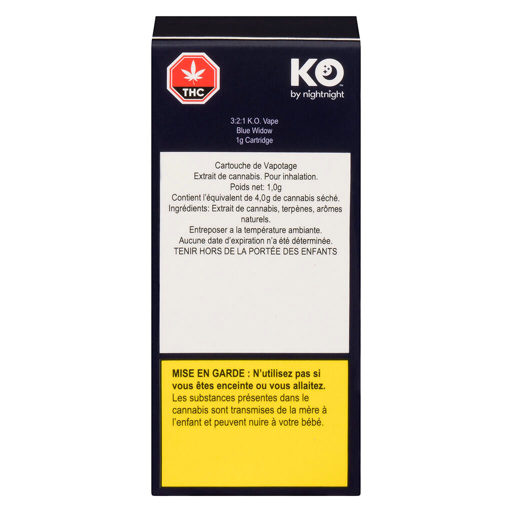 3:2:1 K.O. Vape - Blue Widow 510 Thread Cartridge - 
